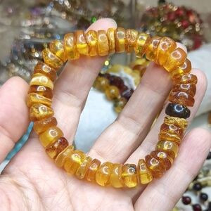 Real Amber Beaded Bracelet